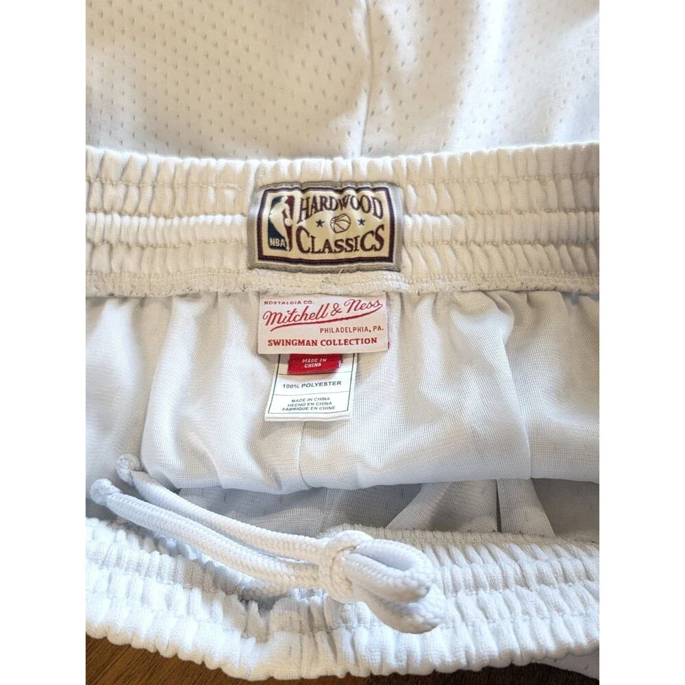 Mitchell & Ness NBA Denver Nuggets Swingman White Rainbow Shorts Men's XXL 2XL